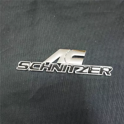 1x Chrome Silver Black AC SCHNITZER Metal Emblem Decal Sticker Badge 3D Tailgate • £8.39