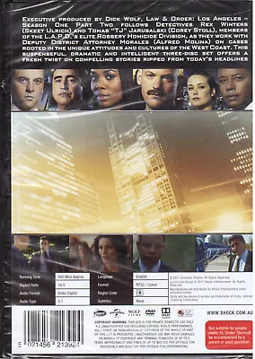 Law And Order Los Angeles L. A.Season 1 One Part 2 Two DVD NEW Region 4 • $13.05