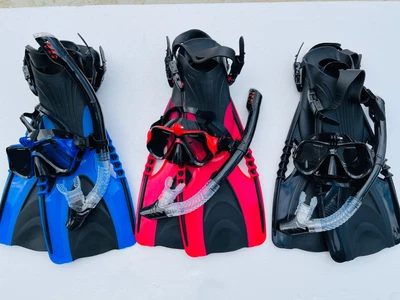 $49 • Buy Snorkeling Diving Set Dry Snorkel Long Fins Scuba Swimming Set Gopro Mount Mask