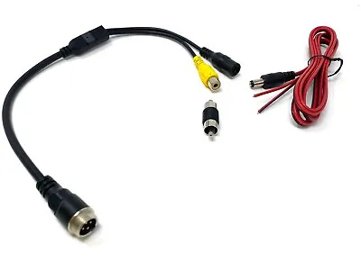 4 Pin Connector Lead Din Phono RCA Adaptor 12v Power Camera CCTV Inc Power Lead • £9.99