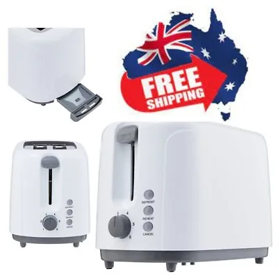 $9.80 • Buy 2 Slice Electric Toaster With Slide Out Crumb Tray 700 W New With Free Shipping
