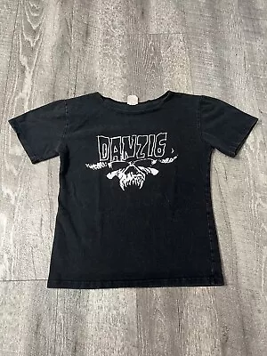 Vintage Danzig Shirt Womens Small 90s Heavy Metal Baby Tee Rock Concert USA Made • £55.92