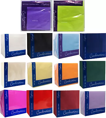 £6.95 • Buy PAPER NAPKINS PACK 100 Or 125 TABLEWARE PARTY SOFT SERVIETTES- XMAS 33 OR 40 CMS