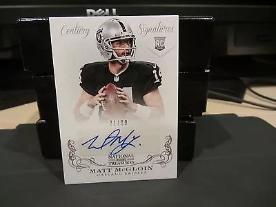 National Treasures Signatures Autograph Rookie Raiders Matt McGloin 71/99  2013 • $120