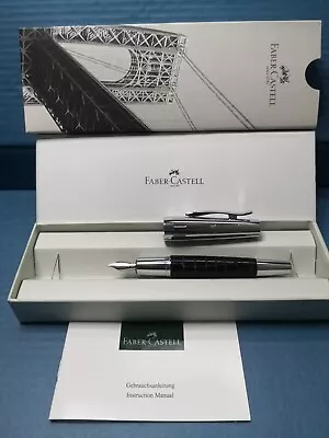 Faber-Castell E-Motion Precious Resin Croco Black Fountain Pen - Medium • $100