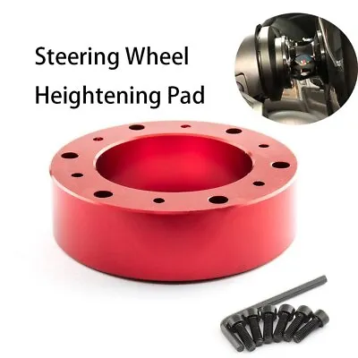 25mm Red Steering Wheel Pad Spacer Billet Hub Adapter Gasket For 6 Bolts Solid • $29.99