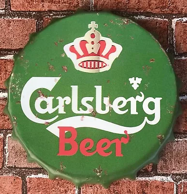 £12.99 • Buy Carlsberg Vintage Retro Wall Hanging 30cm Bottle Top - Memorabilia Man Cave Bar