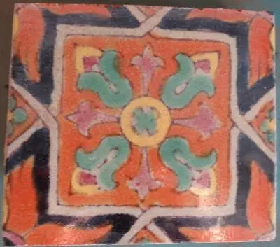 Antique Hand Painted Davies & McDonald Tile Company 5  Tile - GDC - Moorish • $59.98