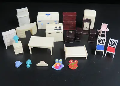 Vintage Marx Dollhouse Furniture Lot Plastic Miniature • $19.95