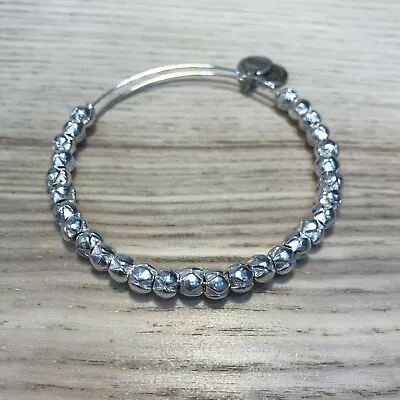 $69 • Buy ALEX AND ANI Traveller Beaded Bangle Bracelet Shiny Silver