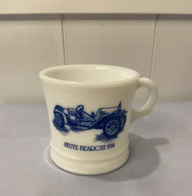 Surry Milk Glass Vintage Shaving Mug Stutz Bearcat 1914 • $12