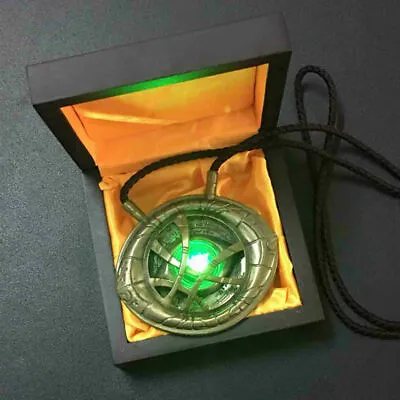 1:1 LED Light Dr. Doctor Strange Necklace Eye Agamotto Pendant Cosplay Prop • $28.99