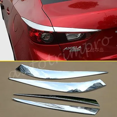 For Mazda 3 Sedan 2014-2018 Rear Tail Lamp Light Cover Trims  Chrome Accessories • $54.96