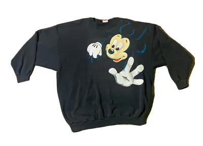 VTG 90’s Disney Designs Mickey Mouse Double Sided Sweatshirt Size Men’s 4XL • $99.99