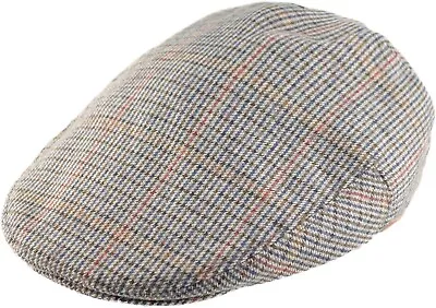 Wool Unisex Herringbone Tweed Flat Cap Casual Stylish Wear Classic Flat Cap • £16.49