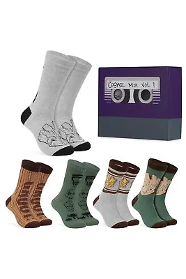 Marvel Mens Groot Socks 5 Pack Eye-Catching Comfortable Casual Breathable • £13.99