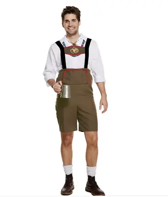 £12.99 • Buy Bavarian Festival Man Adult Oktoberfest Beer Fest Lederhosen & Shirt One Size