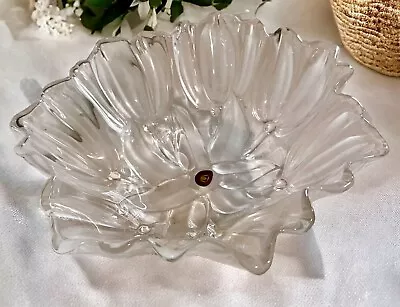 Vintage Mikasa Frosted Satin Crystal Tulip Serving Bowl 7  • $10