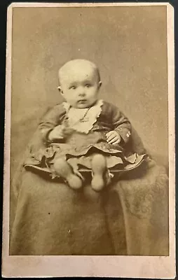 CDV PHOTO ~1863-1865 SWEET BABY - JOSIAH BROWN Photographer Wheeling W Virginia • $3.95