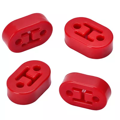 Universal Car 4x Red Rubber 2 Hole 10MM Tail Pipe Hanger Mount Exhaust Holder • $13.99