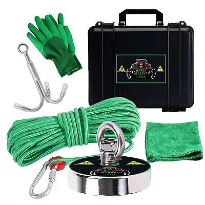 Single Sided Magnet Fishing Kit With Case For Magnet Fishing 660 Pound Pull • $70