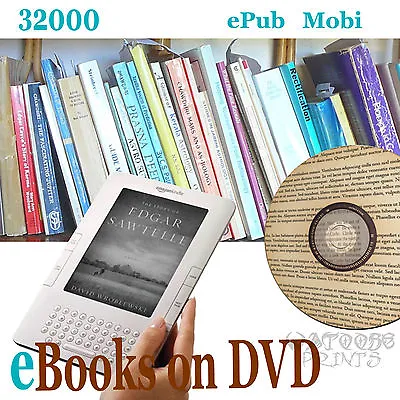 $14 • Buy KINDLE EBOOKS 32,000 For E Reader In MOBI, PDF, 2 DVDs EReader Novels E Books