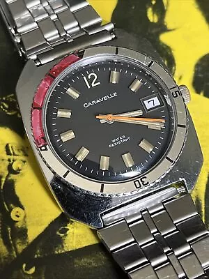 Caravelle Mens Vintage Divers Watch N3 Manual Wind Recently Serviced • $245