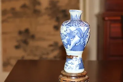 Chinese Antique Ming Dynasty Small Blue-n-White Vase • $599