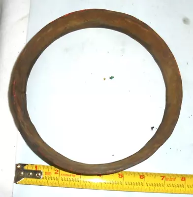 Antique Wagon Wheel 1 3/4 X 7 1/4 IN Hub  Steel Rings  Rustic  WITH RUST • $14.95