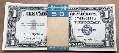 ✯ $1 Silver Certificate Uncirculated Lot ✯ Crisp UNC Consecutive From Pack CU ✯ • $16.95