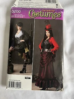 SIMPLICITY 0200 Sewing Pattern Victorian Gothic Steampunk Lady Costumes R5 14-22 • $9.95