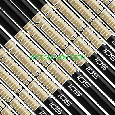 True Temper Dynamic Gold 105 Black Onyx .370  Tip Iron Golf Shafts SET S300 Flex • $280