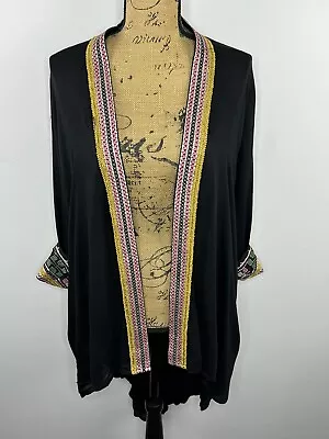 $66 • Buy Arnhem Black  Boho Hippy Kimono Jacket - Size S