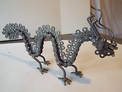 $34 • Buy Steampunk Bicycle Chain Nut And Bolt Dragon Sculpture