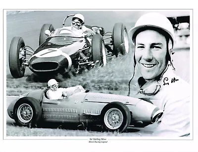 £55.99 • Buy Proof Sir Stirling Moss Signed 16 X 12 Photo Coa Motor Sport F1 Formula One