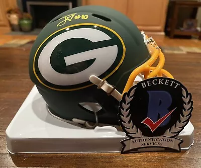 Jordan Love Autographed Green Bay Packers AMP Mini Helmet Witness Beckett • $279.99