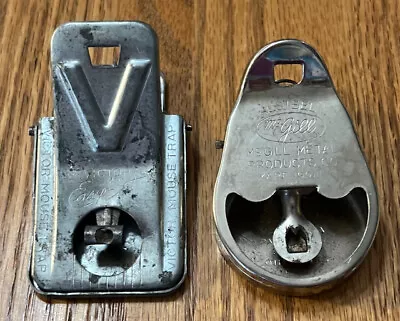 2 Vtg Mouse Traps Victor Easy Set Alsteel McGill Metal Products Steel WORKS • $18.99