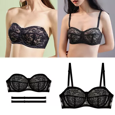 Strapless Multiway Black Halterneck Underwired Bra 34 36 38 40 42 B C D • £9.13