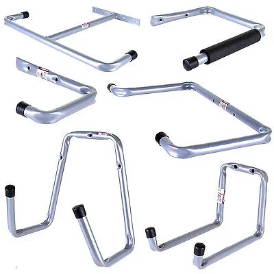 Heavy Duty Bracket Shelf Bike Hook Storage Hook Wall Mounted Garage Shed Ladder • £4.99