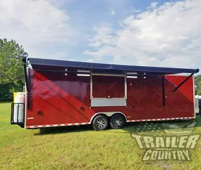 New 2024 8.5x30  Enclosed Mobile Concession Kitchen Food Bbq Vending Trailer • $67895