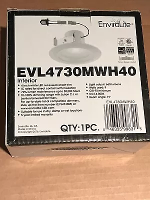 £54.45 • Buy Standard Retrofit 4 In. White Recessed Trim Bright LED Ceiling Light With 92 CRI