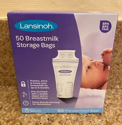 Lansinoh Breast Milk Storage Bags Breastmilk Pouches For Freezer (50 Piece Pack) • £14