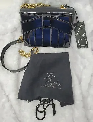 $47.47 • Buy NWT - Z Spoke Zac Posen Black Patent Leather Shirley Crossbody Purse/Chain Strap