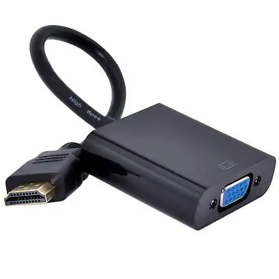 £2.95 • Buy HDMI INPUT To VGA OUTPUT HDMI To VGA Converter Adapter For PC DVD TV Monitor UK