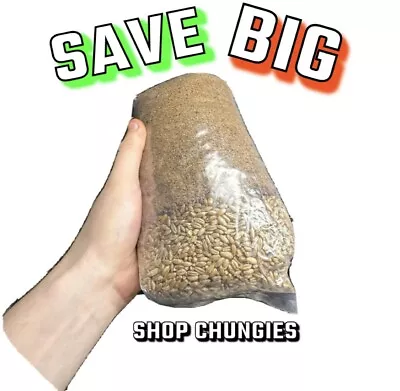 (1x) 3LB RYE Grain & Oak Hardwood All In One Mushroom Grow Bag (injection Port) • $16.95