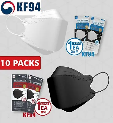 10PCS All Keeper KF94 Korean Face Mask Made In Korea Medical Respirators Covers • $7.99