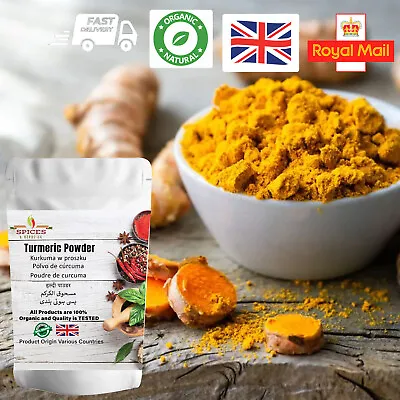 Natural Turmeric Powder A+ Quality |Pure Haldi Powder| Free UK P&P 500g-1Kg-5Kg • £7.99