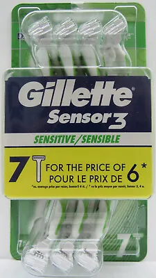 Gillette Sensor 3 Sensitive Disposable Razors 7CT.*****BUY MORE & SAVE MORE***** • $5.99