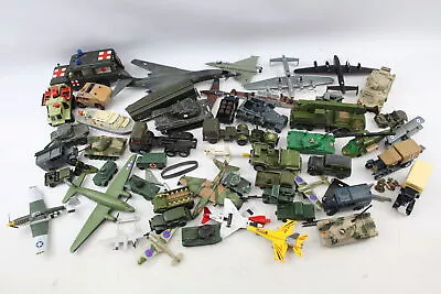 Military Diecast Job Lot Inc Dinky Matchbox Corgi Tanks Planes Trucks Jeep Ships • £6.50