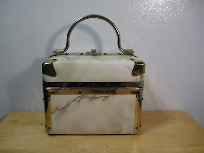 Vintage Delill Made In Italy Box Purse Train Case Handbag Steampunk Trunk Makeup • $47.98